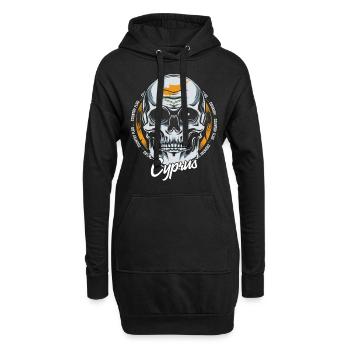 Zypern - Hoodie-Kleid - Schwarz - Vorne