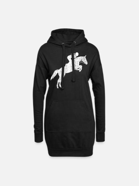 Springreiten - Hoodie-Kleid - Schwarz