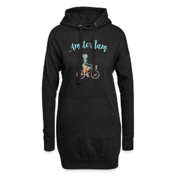 Cadeau Souvenir Vélo Amsterdam T-Shirt - Sweat-shirt à capuche long Femme - noir - Devant