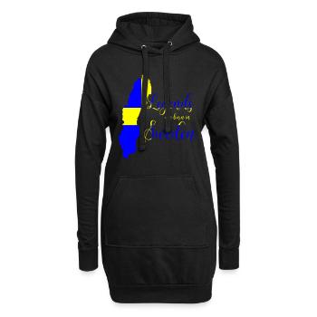 Héros de la Suède - Sweat-shirt à capuche long Femme - noir - Devant