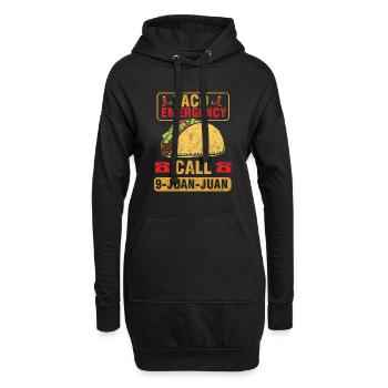 Taco Notruf 9 Juan Juan Funny Mexican - Hoodie-Kleid - Schwarz - Vorne