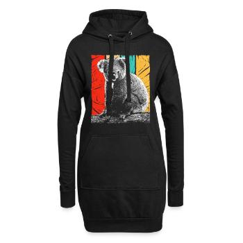 Koala - Sweat-shirt à capuche long Femme - noir - Devant