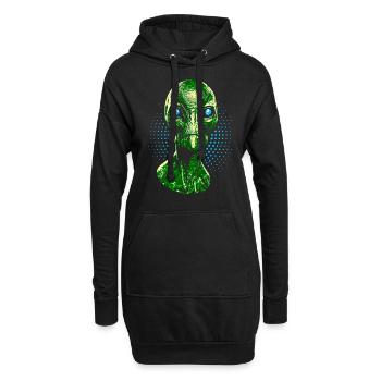 Alien - Hoodie-Kleid - Schwarz - Vorne