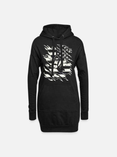 Skydive Skydiving Skydiver Skydiving - Hoodie Dress - black