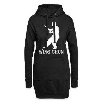 wing chun geschenk shirt - Hoodie-Kleid - Schwarz - Vorne