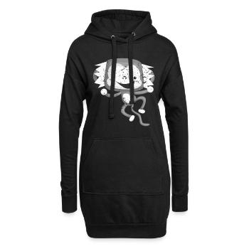 süßes fantastisches Kapuzineraffe Geschenk - Hoodie-Kleid - Schwarz - Vorne