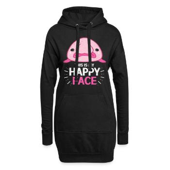Blobfish - Hoodie Dress - black - Front