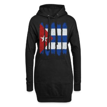 Cool Kuba Nationalflagge Modern Havanna Geschenk - Hoodie-Kleid - Schwarz - Vorne
