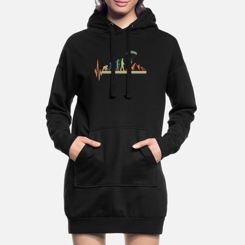 Evolution Paragleiter Geschenk Hoodie-Kleid