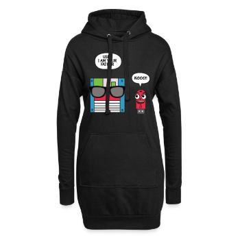 Disquette USB I am Your Father T-shirt, Geek - Sweat-shirt à capuche long Femme - noir - Devant