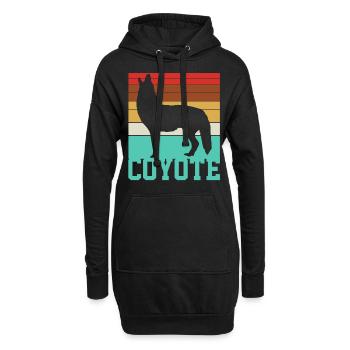 Kojote Kojote Kojote - Hoodie-Kleid - Schwarz - Vorne