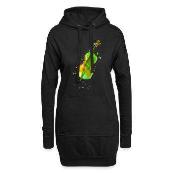 Cellist Geschenkidee Cellospieler Art.-Nr. - Hoodie-Kleid - Schwarz - Vorne