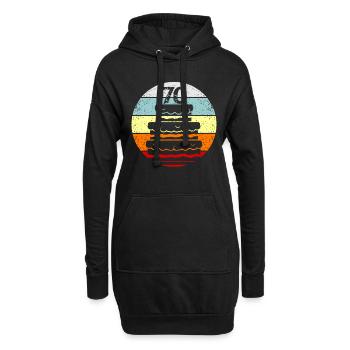 70. Geburtstag - Hoodie-Kleid - Schwarz - Vorne