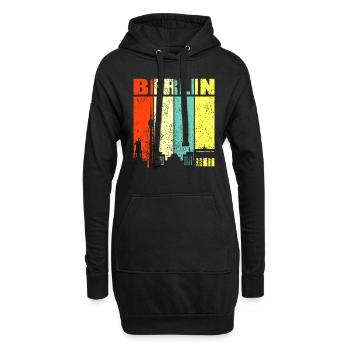 Berlin - Sweat-shirt à capuche long Femme - noir - Devant