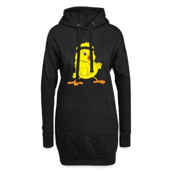 Karaté poussin oiseau - Sweat-shirt à capuche long Femme - noir - Devant