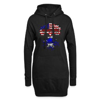 Écosse États-Unis - Sweat-shirt à capuche long Femme - noir - Devant