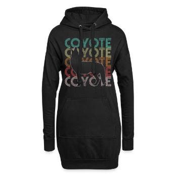 Kojote - Hoodie-Kleid - Schwarz - Vorne