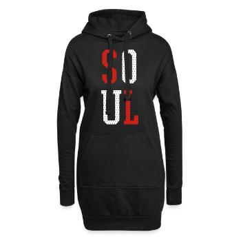 Soul Mate - Partnerlook 1 - Hoodie-Kleid - Schwarz - Vorne