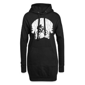 VTT - Sweat-shirt à capuche long Femme - noir - Devant