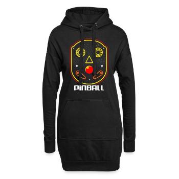 Flipper Pinball Flipperautomat Flipperhebel Game - Hoodie-Kleid - Schwarz - Vorne