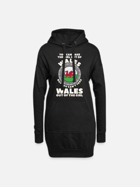 Wales - Hoodie Dress - black