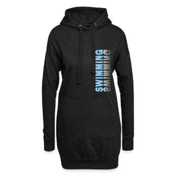 Schwimmen - Hoodie-Kleid - Schwarz - Vorne
