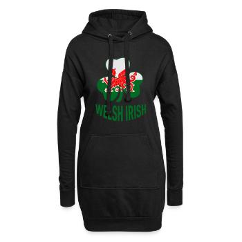 Pays de Galles Irlande - Sweat-shirt à capuche long Femme - noir - Devant