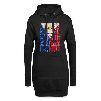 Philippinen Küche - Hoodie-Kleid - Schwarz - Vorne