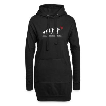 Joueur de basket-ball sport - Sweat-shirt à capuche long Femme - noir - Devant
