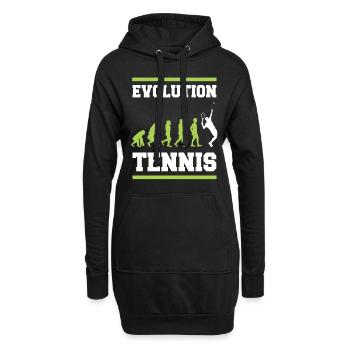 Tennis Evolution - Hoodie-Kleid - Schwarz - Vorne