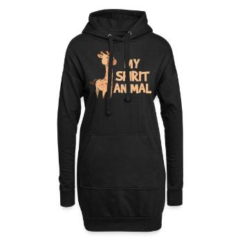 Giraffes Giraffes Giraffes - Hoodie Dress - black - Front