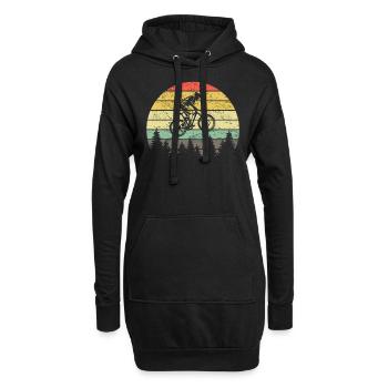 Cadeau de vélo vintage VTT rétro VTT - Sweat-shirt à capuche long Femme - noir - Devant