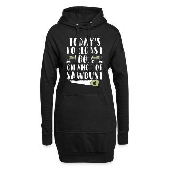 Chemise forestière drôle menuisier menuisier - Sweat-shirt à capuche long Femme - noir - Devant