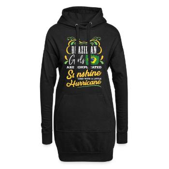 Brasilien Frau - Hoodie-Kleid - Schwarz - Vorne