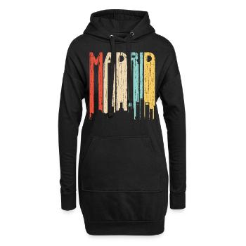 Madrid - Sweat-shirt à capuche long Femme - noir - Devant