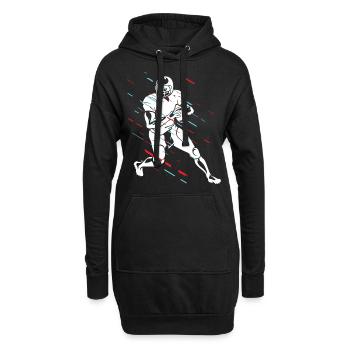 Football américain - Sweat-shirt à capuche long Femme - noir - Devant
