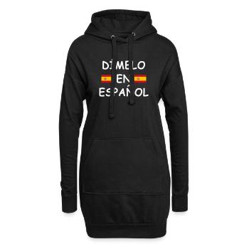 Dimelo en espanol Spanischlehrer Spanischlehrerin - Hoodie-Kleid - Schwarz - Vorne