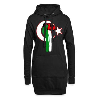 Poing de Palestina - Turquie, drapeau, aide, Gaza - Sweat-shirt à capuche long Femme - noir - Devant