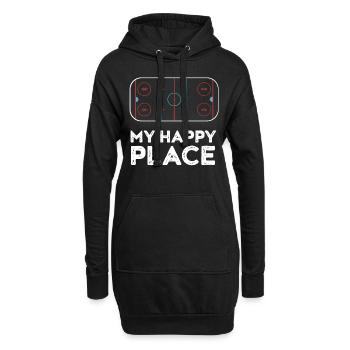 Hockey Hallenhockey Eishockey Feldhockey Geschenk - Hoodie-Kleid - Schwarz - Vorne