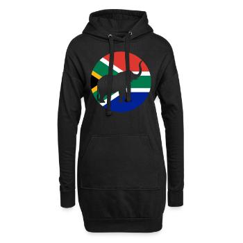 Afrique du Sud - Sweat-shirt à capuche long Femme - noir - Devant