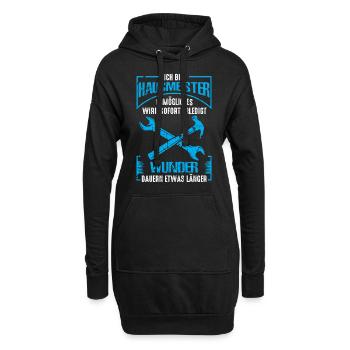 Hausmeister Unmögliches wird sofort erledigt - Hoodie-Kleid - Schwarz - Vorne