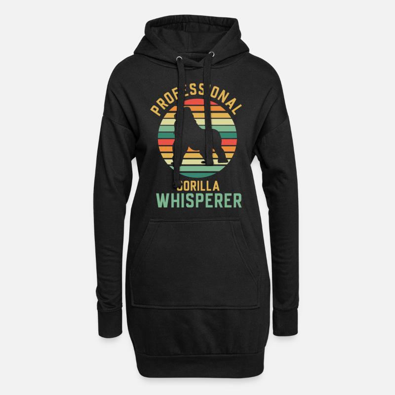 Gorilla monkey - Hoodie Dress - black