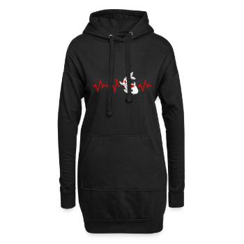 Koi - Sweat-shirt à capuche long Femme - noir - Devant
