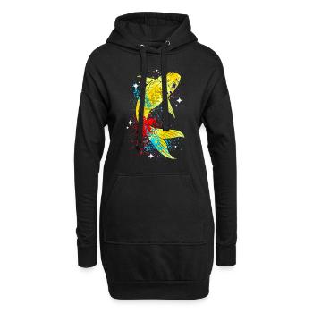 Koi - Sweat-shirt à capuche long Femme - noir - Devant