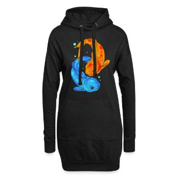 Koi - Sweat-shirt à capuche long Femme - noir - Devant