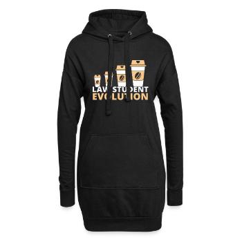 Jura Student Kaffee Lustig - Hoodie-Kleid - Schwarz - Vorne