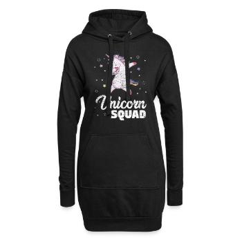 Dabbing Licorne - Sweat-shirt à capuche long Femme - noir - Devant