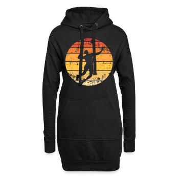 Volley-ball - Sweat-shirt à capuche long Femme - noir - Devant