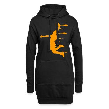 Basket-ball basketball joueur de basket-ball cadeau - Sweat-shirt à capuche long Femme - noir - Devant