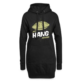 Handpan Hang T-Shirt Musique Sound Snail - Sweat-shirt à capuche long Femme - noir - Devant